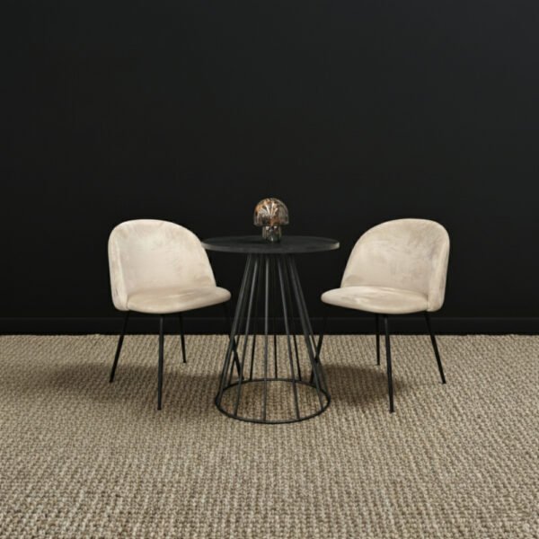 Silla Toulouse Línea Pana Base Negra