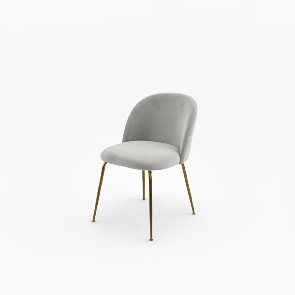 Silla Toulouse LÃnea Pana Base Dorada - Gris