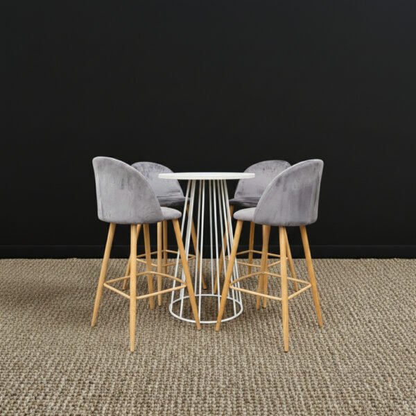 Consola Vancouver Tapa Simil Marmol Calacatta