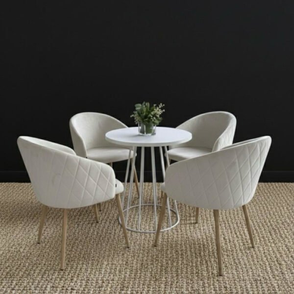 Mesa Montreal Tapa Simil Marmol Calacatta